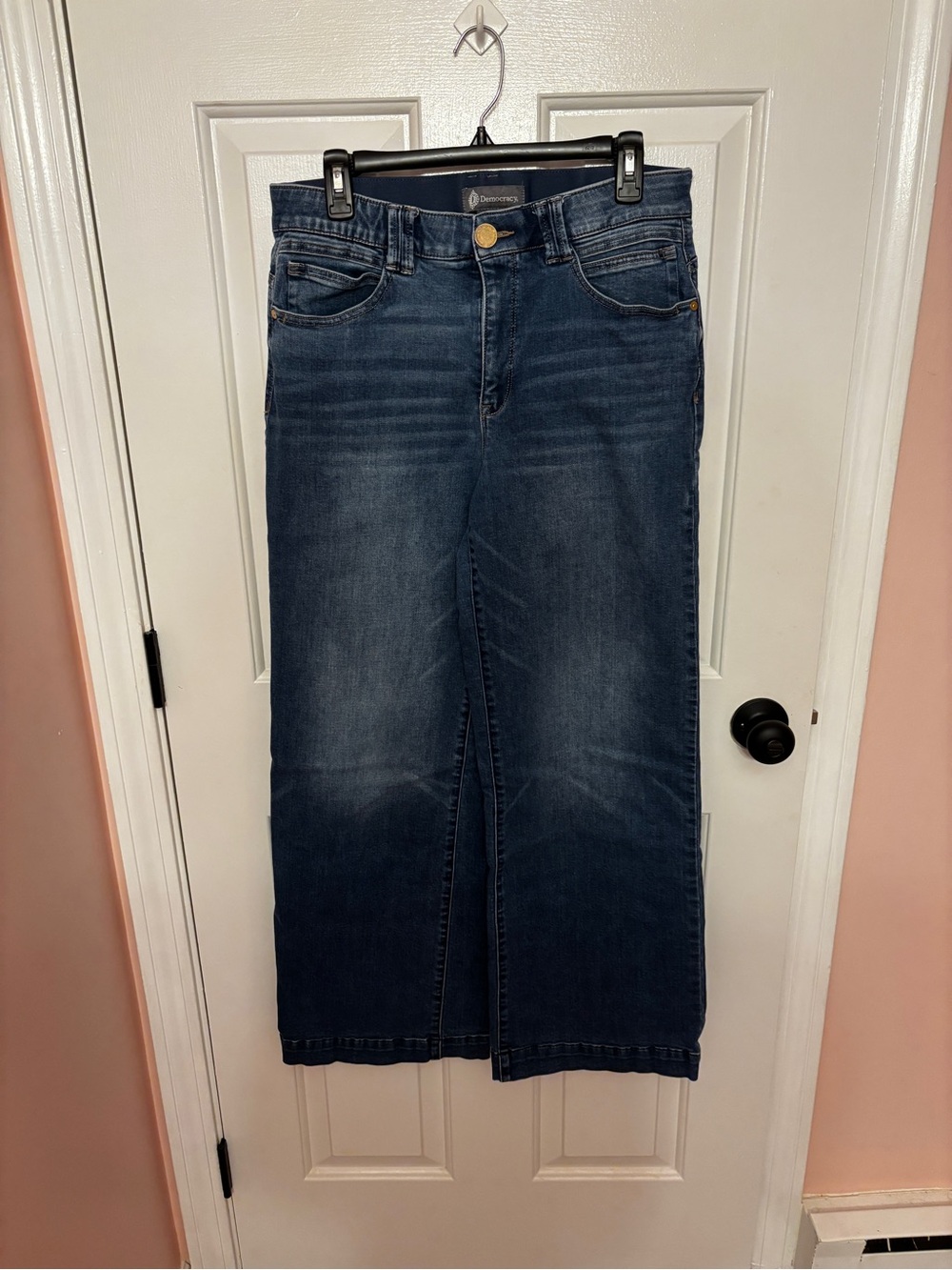 Democracy Wide Leg high waist Ab Tech Jeans - size 12 - Picture 4 of 5